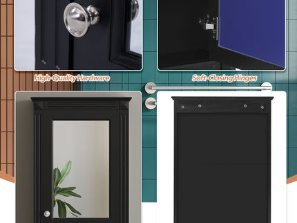 Wall Mounted Bathroom Storage Medicine Cabinet For Over Toilet With Mirror