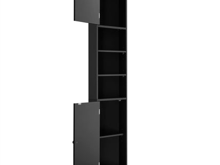 Multi Functional Corner Cabinet With Adjustable Shelves And 2 Doors