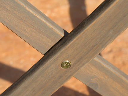 Blissique - Outdoor Foldable Wood Dining Table With Slat Design