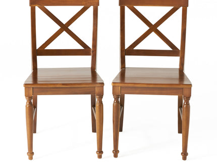 Dining Chair With X Shaped Back (Set of 2)