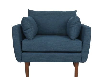 Luminate - Upholstered Fabric Club Chair With Tapered Legs And 2 Accent Pillows