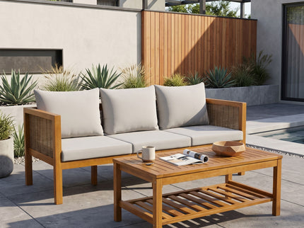 Patio Set Outdoor With Coffee Table And Cushions
