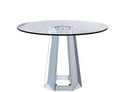 Round Dining Table For Kitchen - Silver