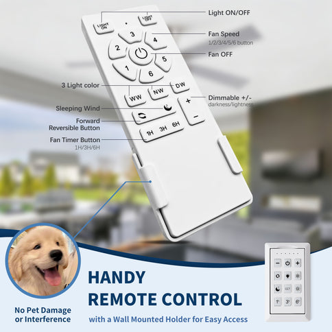 Low Profile Flush Mount Intergrated LED Ceiling Fan With Light And Reversible Quiet Motor