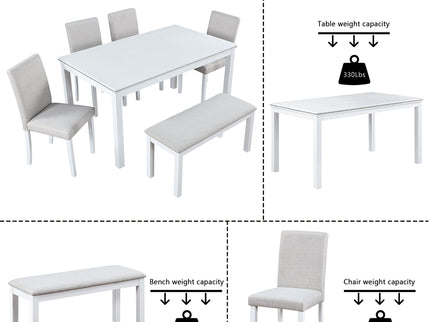 Dining Table Set With Crystal Decoration And Upholstered Chairs