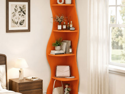 5 Tier S - Shaped Corner Shelf For Living Room