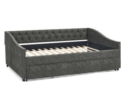 Upholstered Daybed With USB Charging & Pull Out Bed