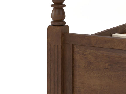 Farmhouse Platform Bed Frame & Tall Upholstered Headboard