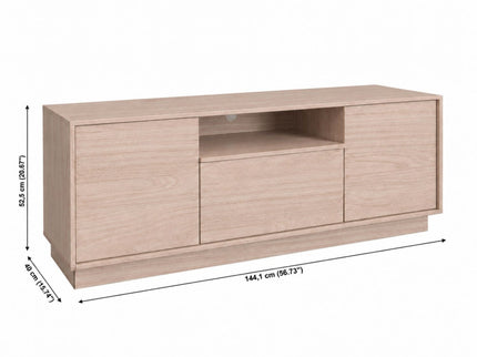 TV Stand For TVs Up To 65" & 2 Doors, 1 Drawer And 1 Open Shelf - Walnut