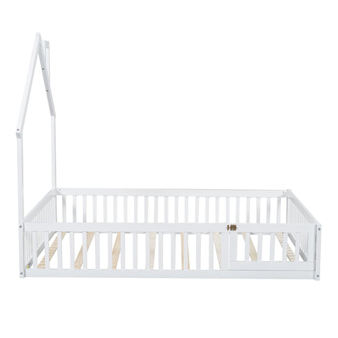 House Platform Bed With Guardrail
