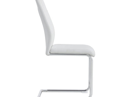 Modern Dining Chairs With Padded Seat, Metal Legs