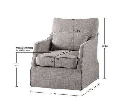 Traditional Design London Skirted Swivel Chair