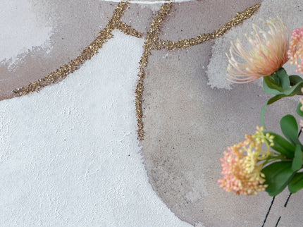 Large Modern Oil Painting, Hand Painted Abstract Watercolor Texture - Multicolor