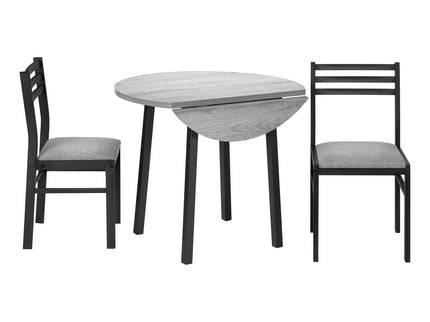 3 Pieces Dining Table Set, Small, Drop Leaf, Contemporary & Modern