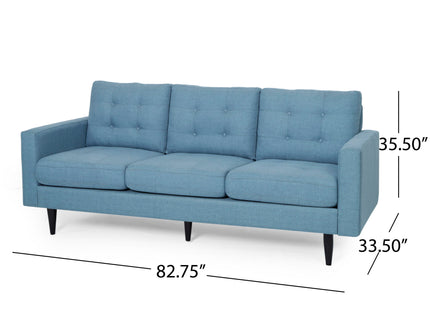 Jenny - Contemporary Tufted Fabric 3 Seater Sofa