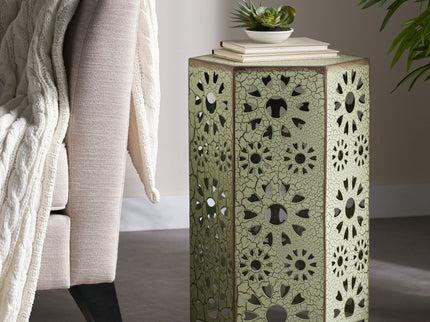 Galore - Side Table With Sunburst Cut Out Design