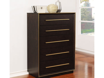 Prescott - 5 Drawer Chest - Brown
