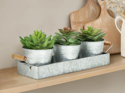 Artificial Succulent, Table Decor (Set of 3) - Green