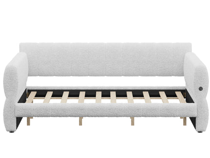 Upholstered Platform Bed With USB Charging