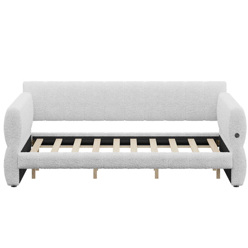 Upholstered Platform Bed With USB Charging