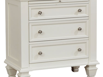 Dennis - 4 Piece Eastern King Bedroom Set - Cream White