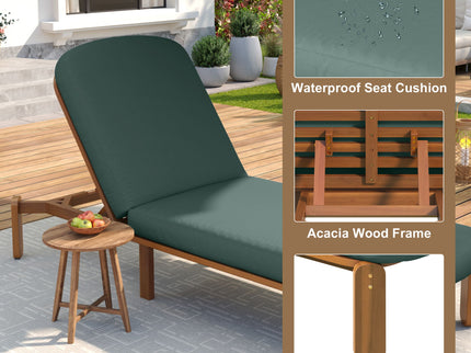 Outdoor Chaise Lounge With Adjustable Backrest