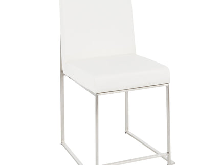 Fuji - High Back Contemporary Dining Set, Glass 5 Piece