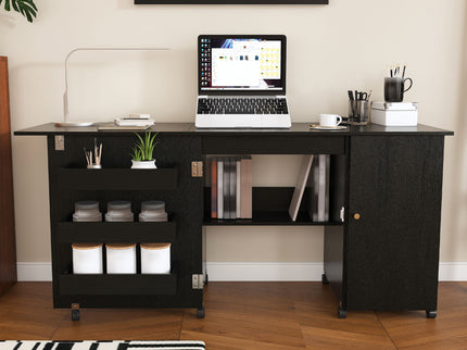Foldable Sewing Table With Locking Casters