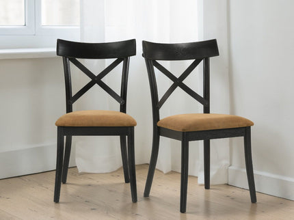 Hillary - Side Chair (Set of 2) - Black / Brown