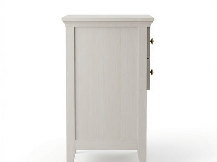 Nightstands With 2 Drawers, Bedside Tables For Small Spaces (Set of 2) - White
