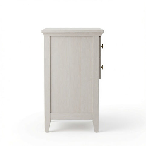 Nightstands With 2 Drawers, Bedside Tables For Small Spaces (Set of 2) - White