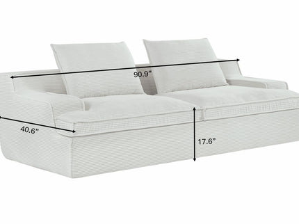 Nimbus - Oversized Full Foam 4 Seater Couch For Living Room Upholstered In Soft, Wide Armrests