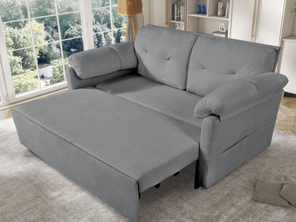 Convertible Pull Out Sofa Bed Queen Size, 3 In 1 With Side Storage