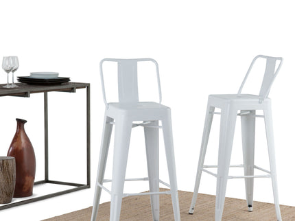 Rayne - Curved Back Metal Stool (Set of 2)