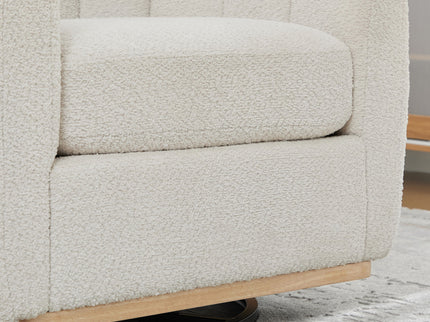 360 Degrees Swivel Upholstered Barrel Armchair For Living Room - Ivory