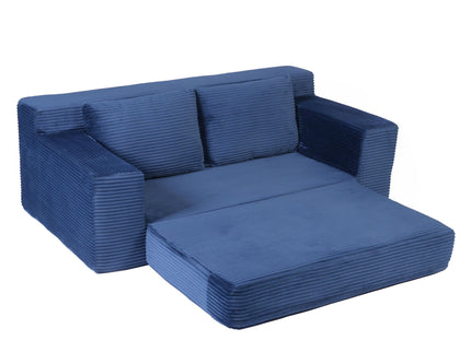 Comfortable Deep Seat Loveseat Sofa Bed, Reversible Cushion With Pillows