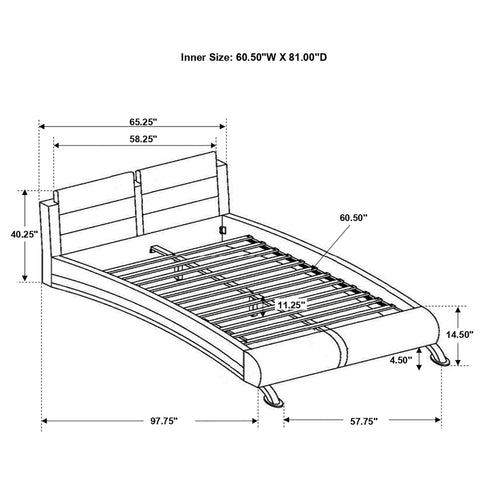 Escalon - 4 Piece Bedroom Set With Paneled Headboard Accents Upholstered - Glossy White