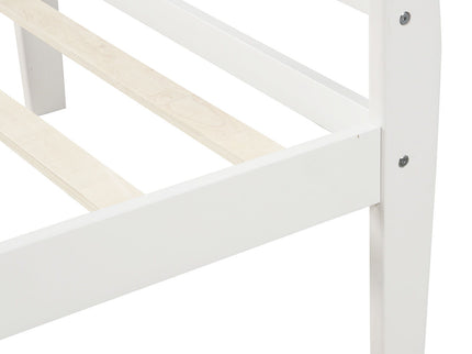Platform Bed Frame Mattress Foundation Sleigh Bed With Headboard / Footboard / Wood Slat Suppor