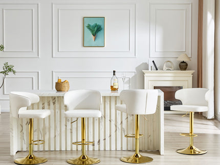 Adjustable Swivel Bar Chair With High Back Support