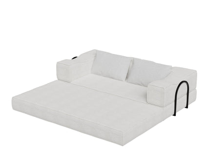 3 Seat Folding Floor Couch & King Size Bed Mattress