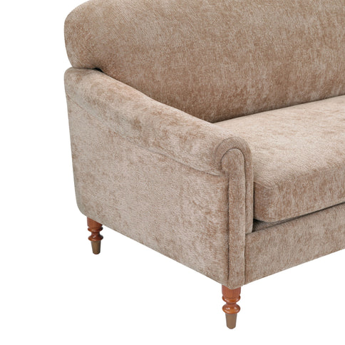 Loveseat Sofa, 2 Seater Couch With Rolled Arms