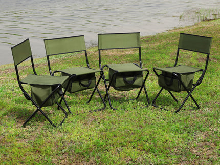 Folding Outdoor Chairs With Storage Bag, Portable Chair For Indoor, Outdoor Camping, Picnics And Fishing