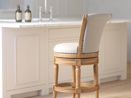 Swivel Barstool With High-Back