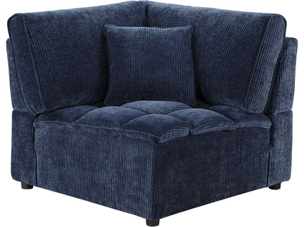 Azure - 5 Piece Upholstered Modular Sectional Sofa - Blue