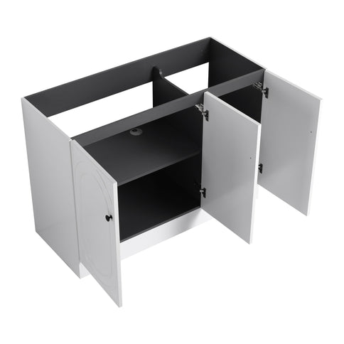 Contemporary Freestanding Bathroom Vanity With Resin Sink & Soft-Close Cabinet Doors