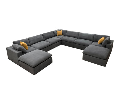 Custom Configuration Modular Sectional & Toss Pillows