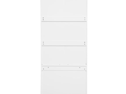 Hollow Pattern 2 Door 3 Drawer Wardrobe, The Collision Of Wood Color, Suitable For Bedrooms And Dressing Rooms - White