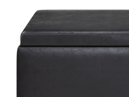 Owen - Tray Top Small Coffee Table Upholstered Storage Ottoman