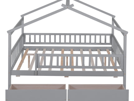 House Bed With 2 Drawers