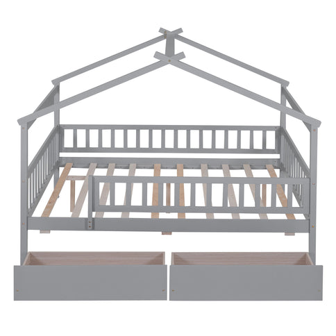 House Bed With 2 Drawers